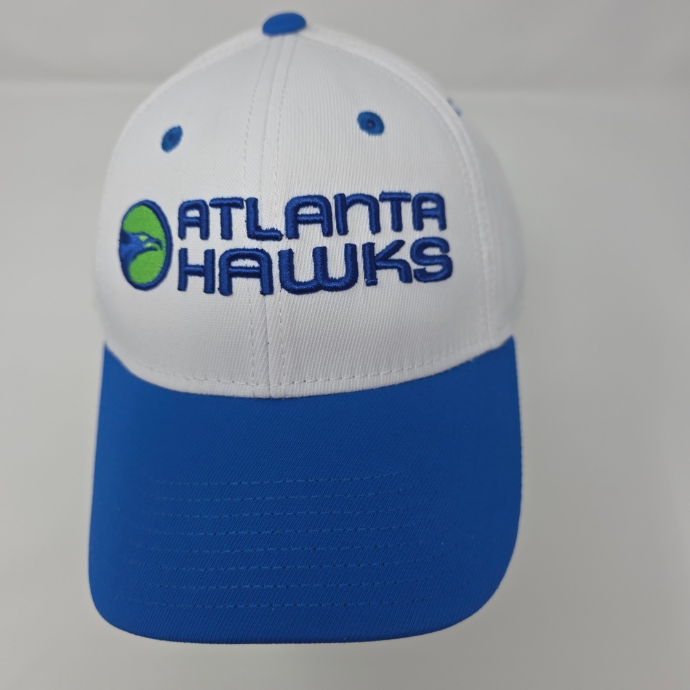 Adidas Atlanta Hawks Hat OSFA Snapback NBA Basketball Blue White Sample Cap